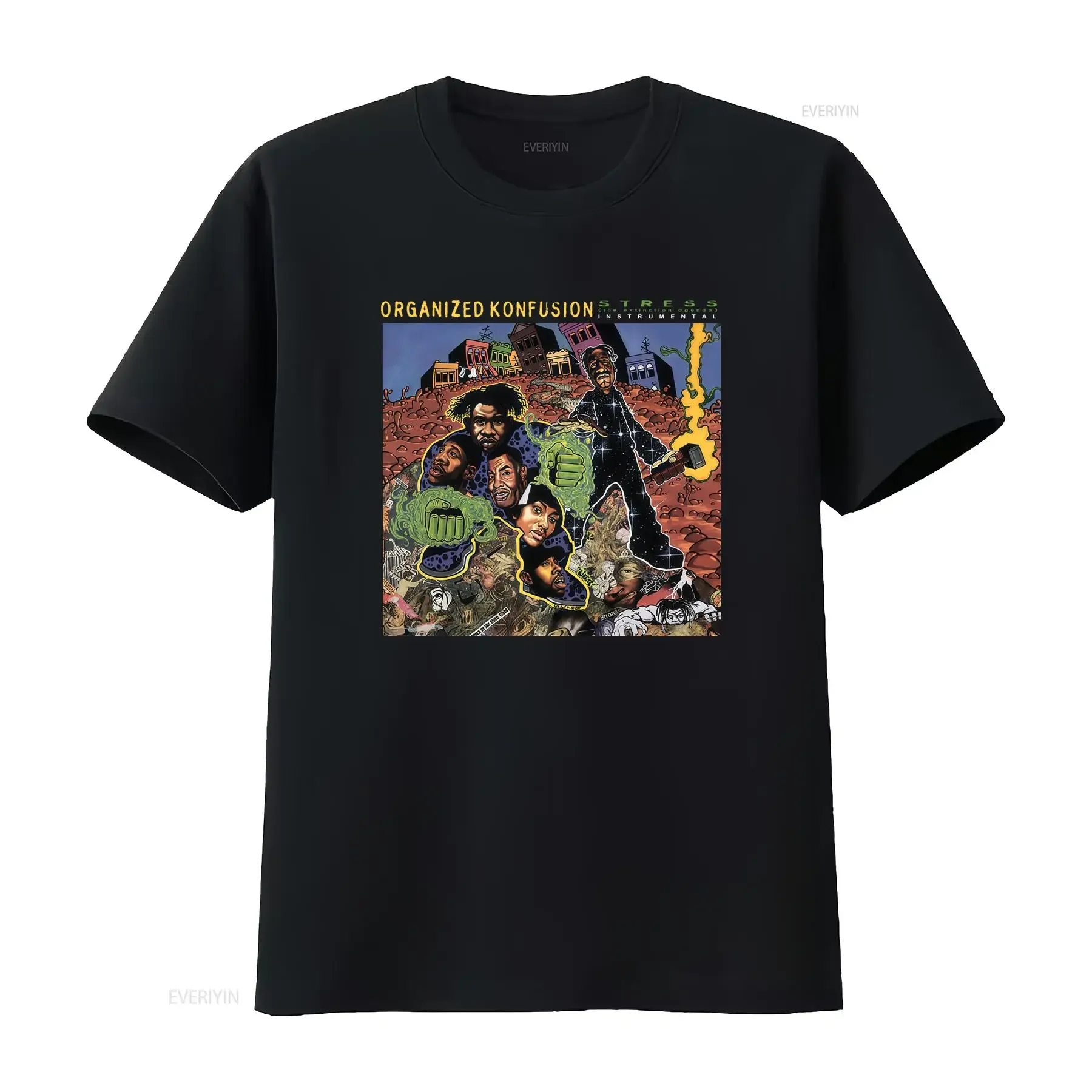 Organized Konfusion Stress The Extinction Agenda T Shirt Limited Sizes S to 4Xl vintage Washed Breathable designer clothes