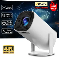 2024 Nowy 4K Android 11 Dual Wifi6 200 ANSI Allwinner H713 BT5.0 1080P 1280 * 720P Kino domowe Zewnętrzny przenośny projektor