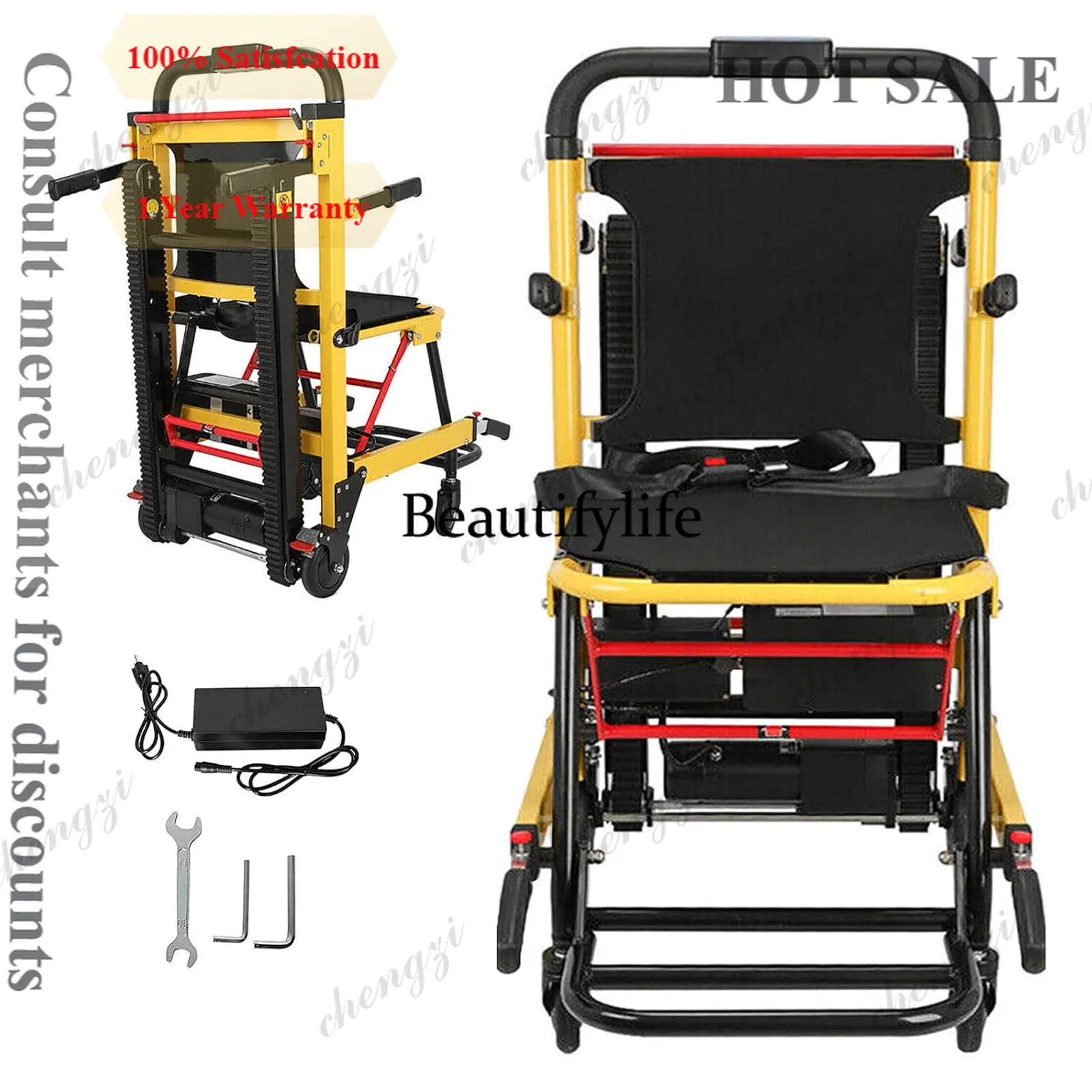A81 Motorized Elderly Stair Lifting Climbing Wheelchair Portable Lift Chair Elevator Assist Stair Chair Electric Wheelchair