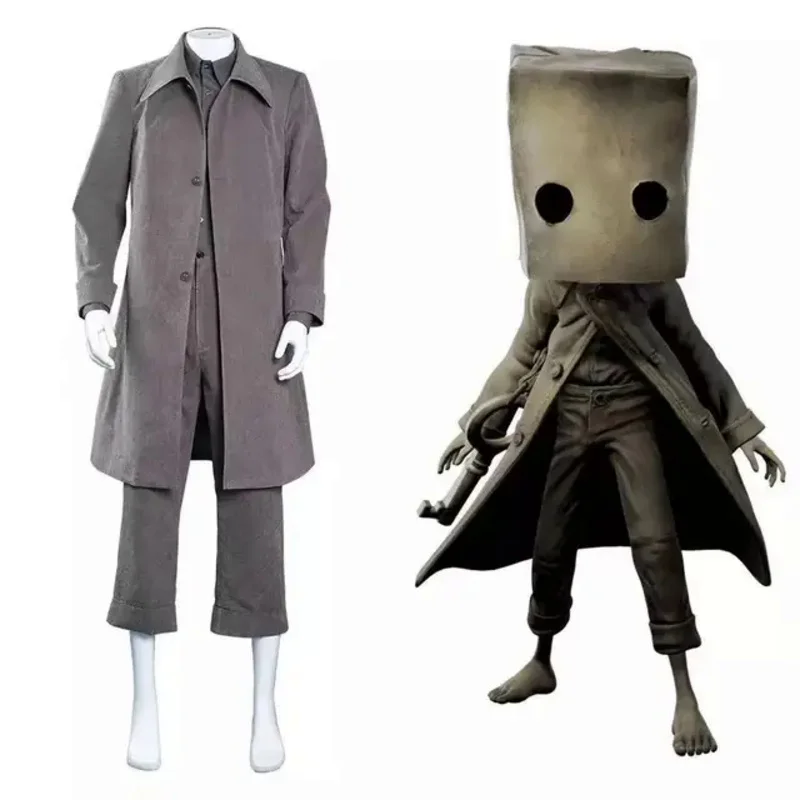 Game Cosplay Costumes Little Nightmares 2 Mono Coat Uniform Adult Performance Clothes Cloak Halloween Carnival Stage Performance