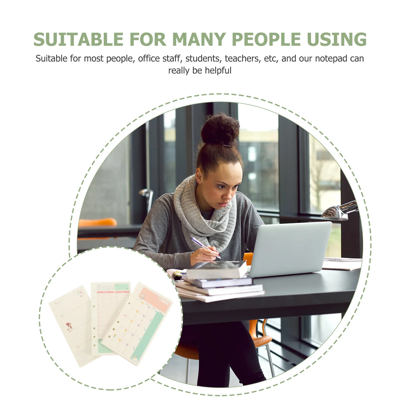 3Pcs Monthly Weekly Daily Planner Refill Papers Thick Smooth Writing Loose Leaf Replacement Sheets for Notebook Journal Office