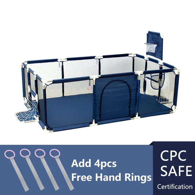 Baby Playground Playpen Corralito for Baby Toddlers with Thicken Steel Pipes Kids Play Park Activity Fence Ball Box Game Playpen