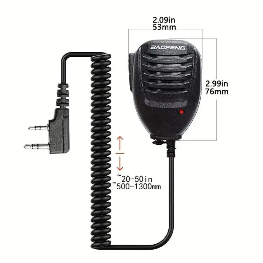 Baofeng ไมโครโฟนลําโพง K หัวเดิม 888S UV-5R UV-82 มือถือ 2-Way Walkie Talkie ไหล่ PTT TYT QUANSHENG