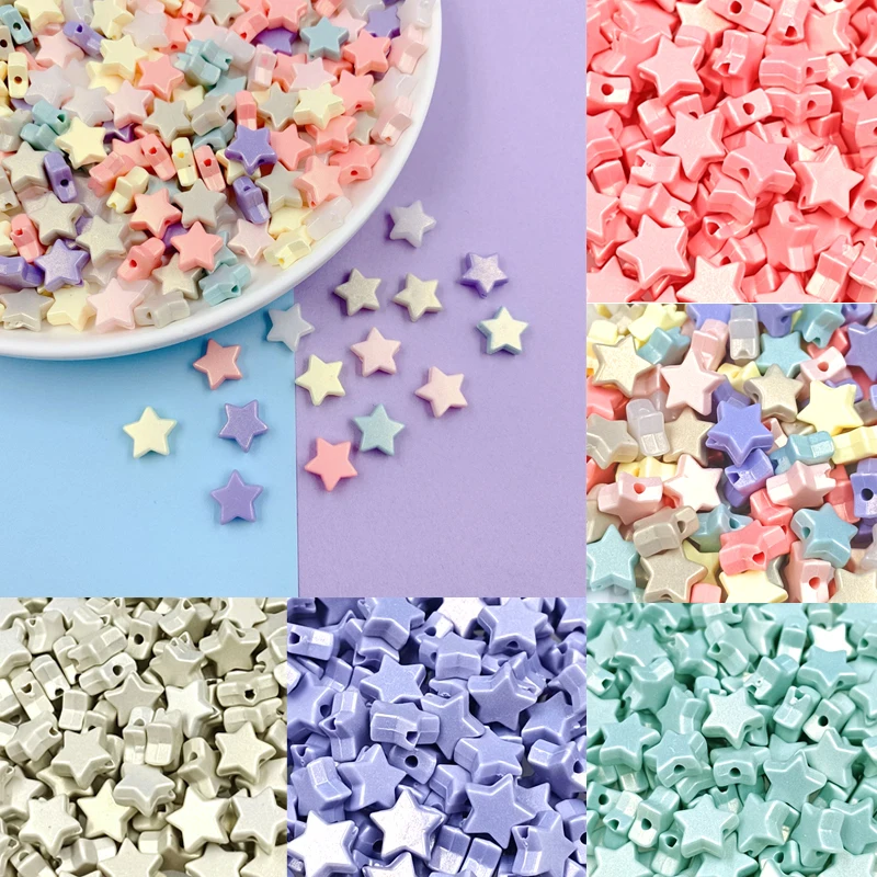 

20Pcs 11mm Five-pointed Star Acrylic Loose Spacer Beads Making Handmade For Jewelry Colourful Necklace Bracelet DIY Accessories