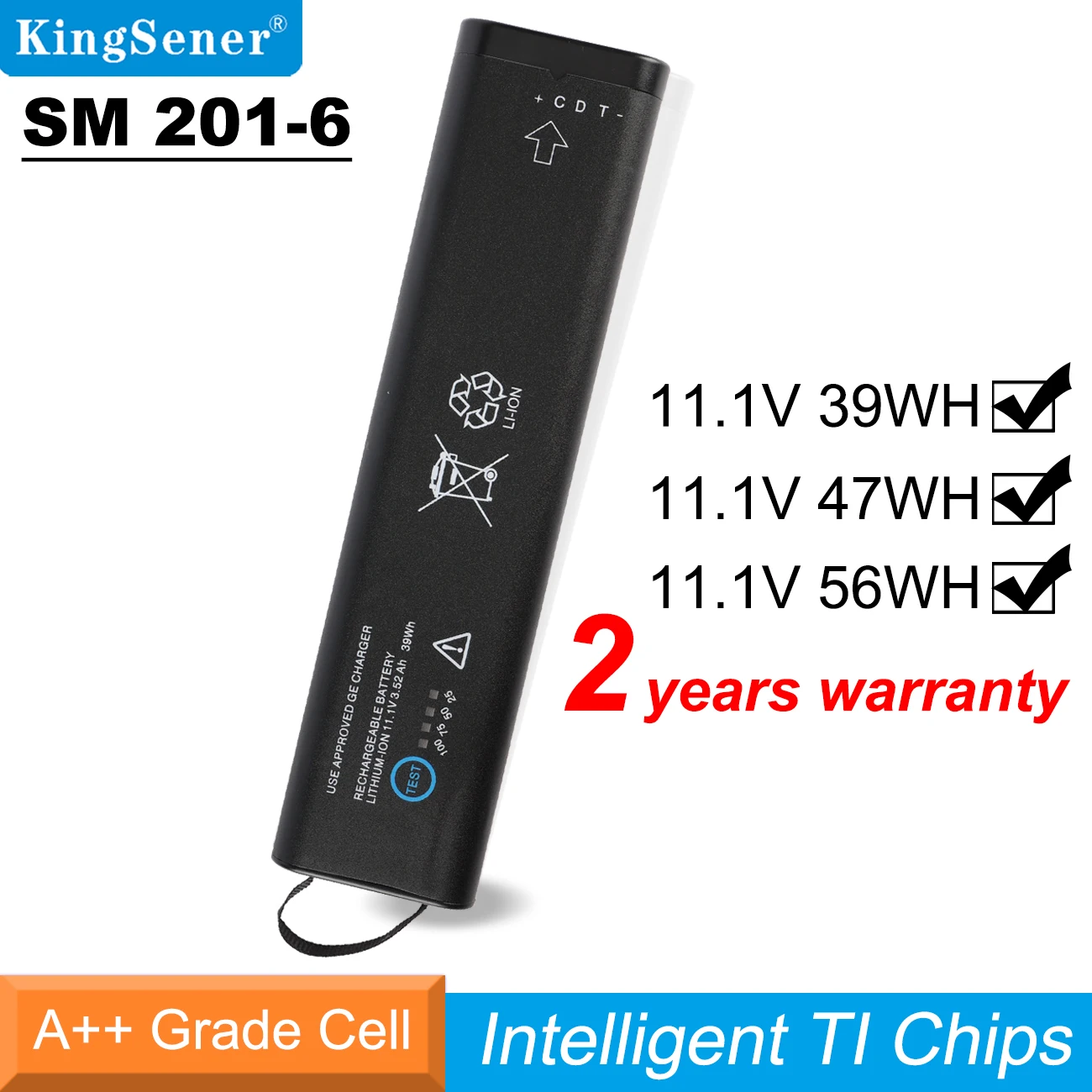 KingSener SM201-6  Smart Li-ion Battery For Anritsu MT9083 MT9083A MT9083A8 MT9083B Z0921A MT9083C MT9082 OTDR 11.1V 39WH 47WH