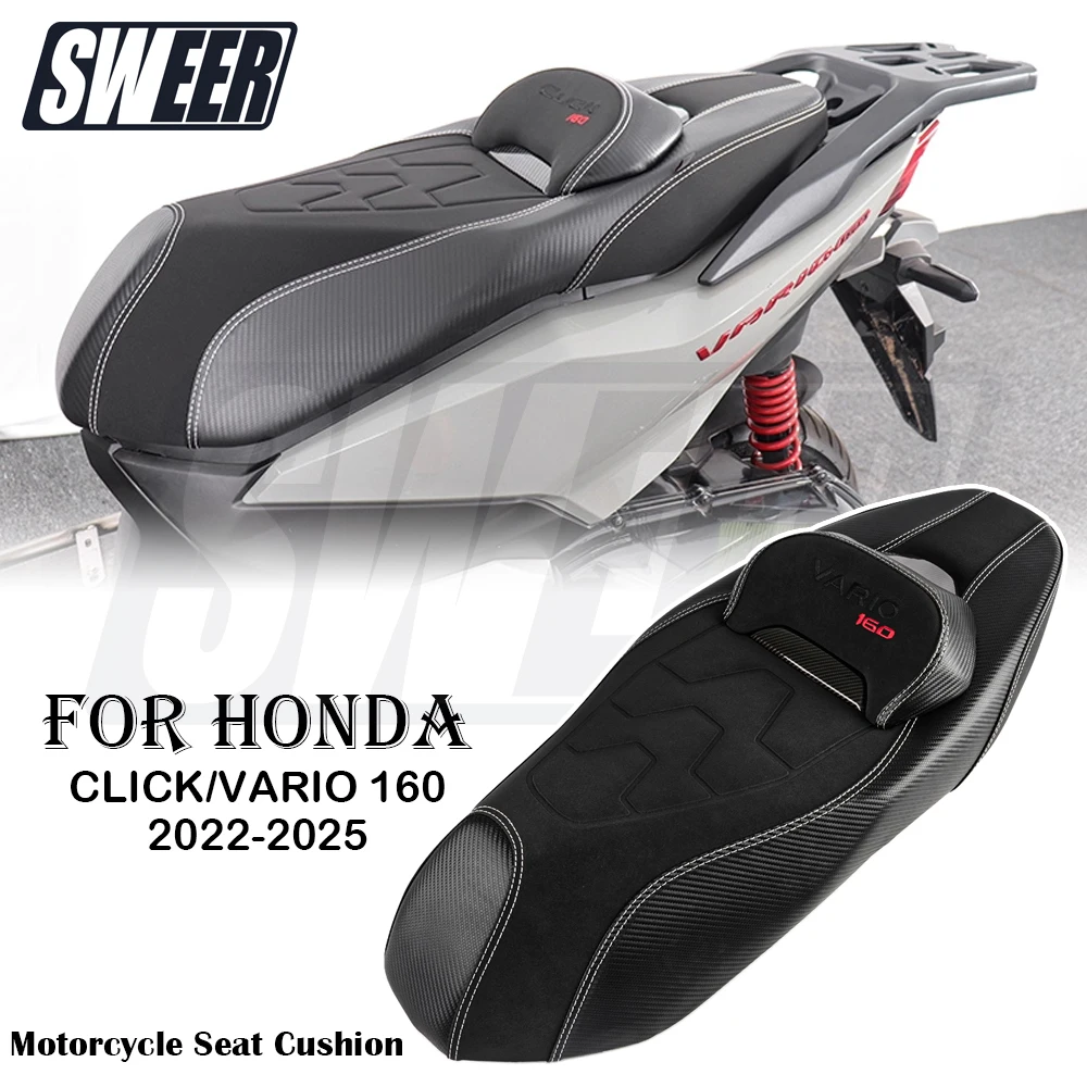 

Motorcycle Seat Cushion Compatible With Honda CLICK160 2022-2025 Modified Waist Design Waterproof Comfortable Anti Slip Seat Pad