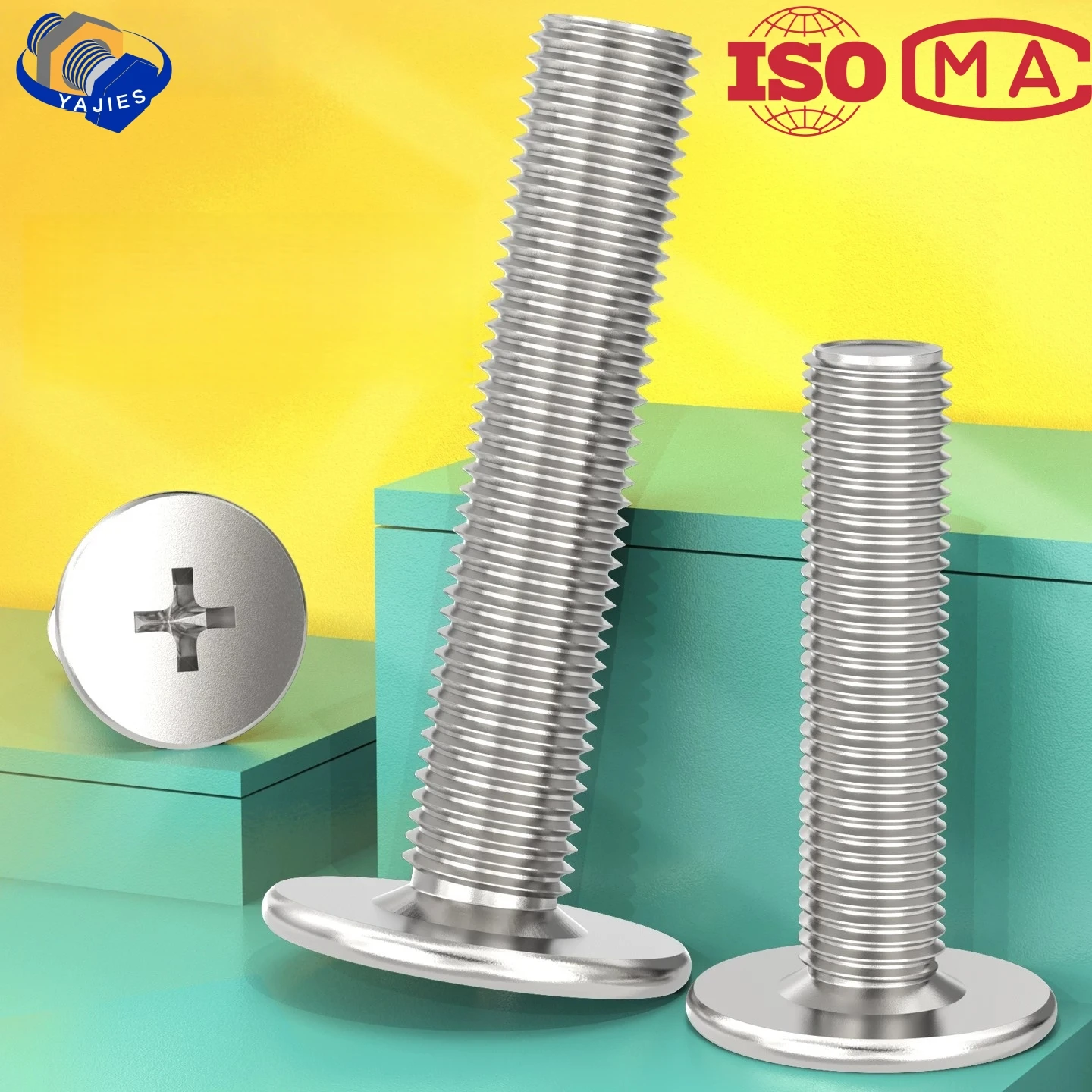 304 Stainless Steel CM Cross Phillips Ultra Thin Super Low Flat Head Screw M3 M4 M5 M6 Wafer Head Bolt for Electronic Enclosure