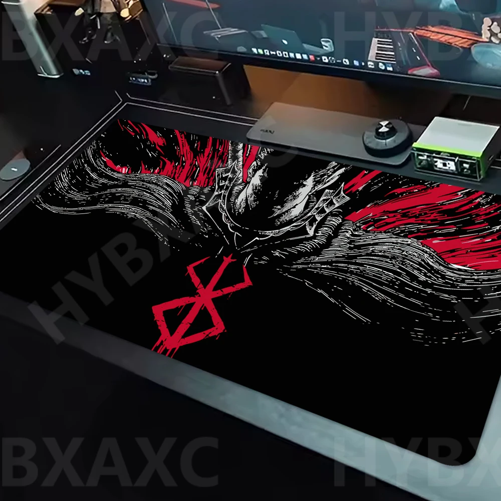 Guts sword in berserk Mouse Mat Berserk Guts Gamer Gaming Mouse Pad Computer Accessories Big Keyboard Laptop Padmouse Speed Desk