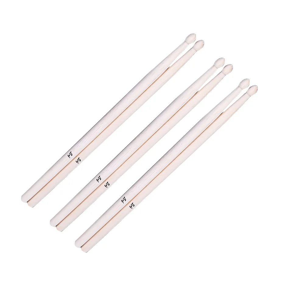 

3 Pairs Wooden Drumsticks Maple Bass Sturdy Stage Performance Musical Parts Percussion Instruments Accessories Beginner Practice