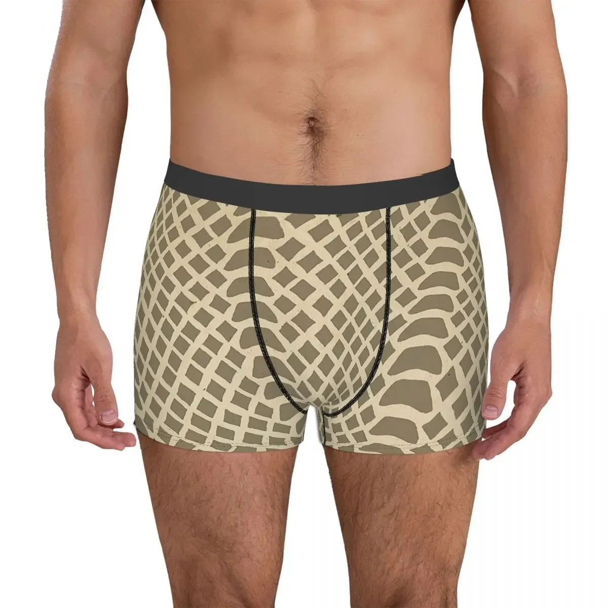 SNAKE Essential Animal Skin Simulation Underpants Cotton Panties Men's Underwear Sexy Shorts Boxer Briefs