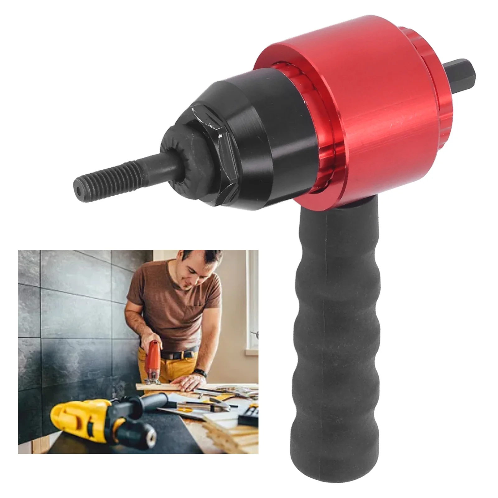 Manual Automatic Nut Gun Adapter Rivet Nut Drill Converter Attachment Tool Kit  Type Rivet Nut Gun Adapter Nut Tip Adapter