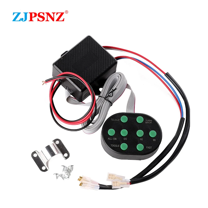 12 V 8 Töne Musical Air Horn Elektrische Schnecke Horn Für Fahrzeuge Motorräder Auto Mit 8 Sounds Control Box taste Universal – Detail 12