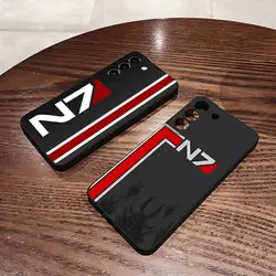N7 Mass Effect Phone Case for S23 Fe Samsung S24 Ultra S22 S20 S21 Plus Galaxy A54 A34 A24 A53 Note 20 Back Cover