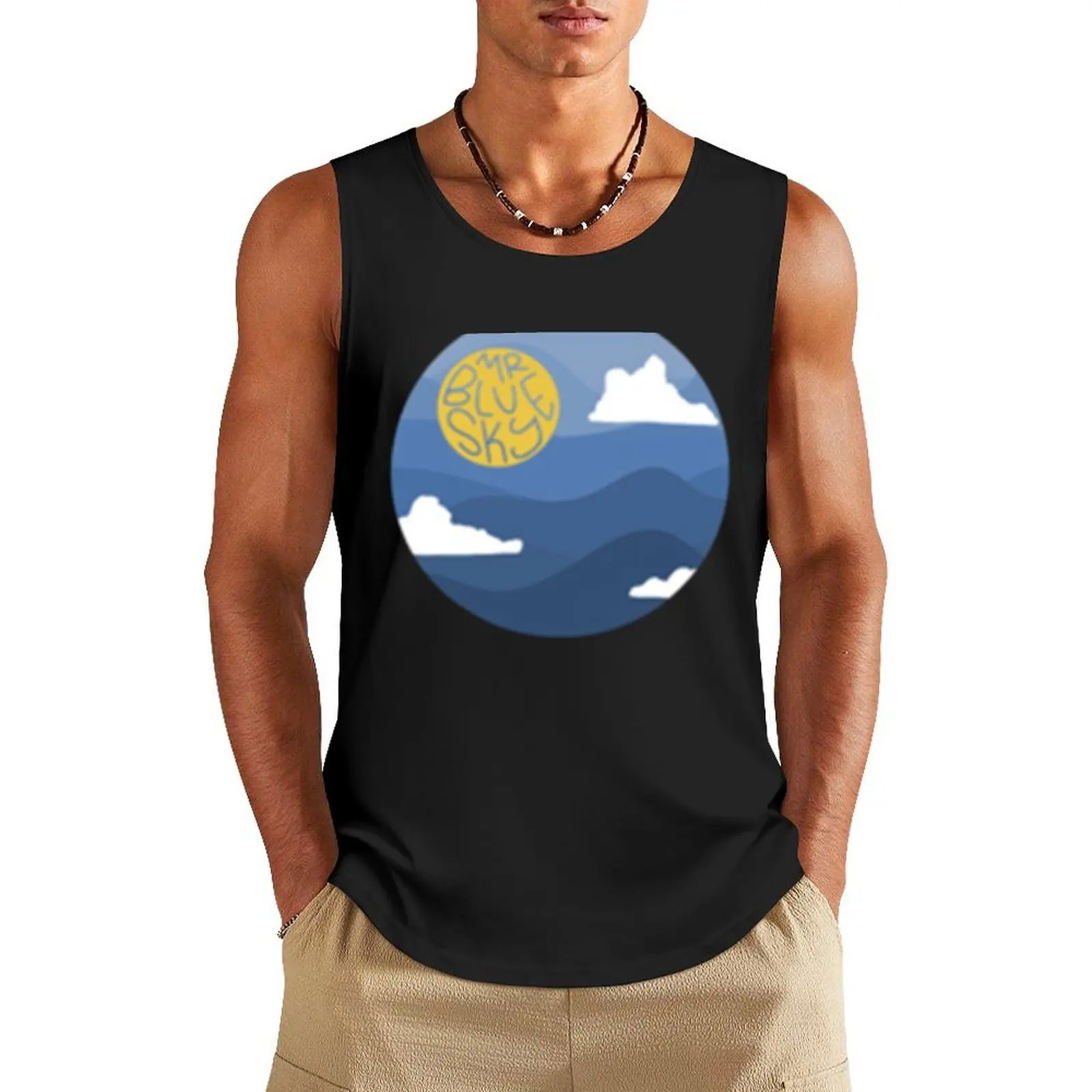 

Mr Blue Sky Tank Top sleeveless vests anime top bodybuilding men