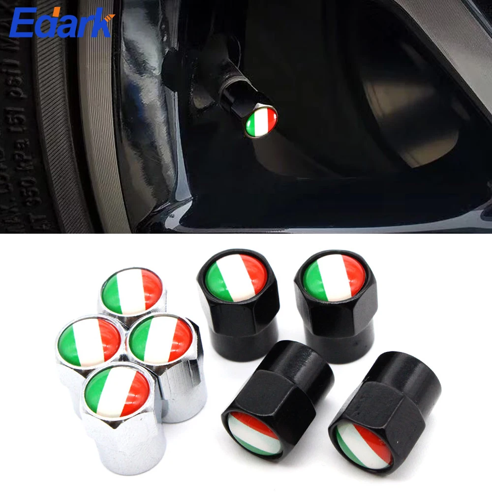 

4Pcs/Set Fashion Car Wheel Tire Valve Caps Stem Cover Auto Styling Italy National Flags for VW Suzuki BMW Audi FIAT Mazda Toyota