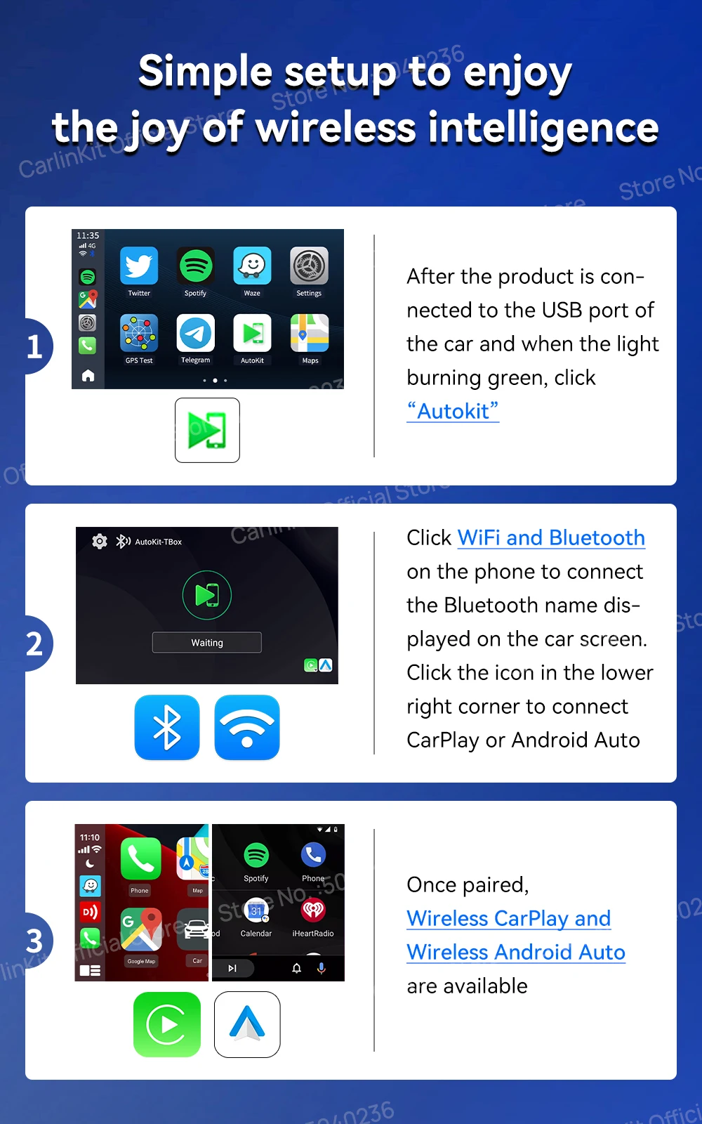 2026NEUE CarlinKit CarPlay Ai Box Qualcomm 8-Core Android 13 Drahtlose Carplay Android Auto Auto Video TV Box WiFi SIM Für Netflix – Detail 19