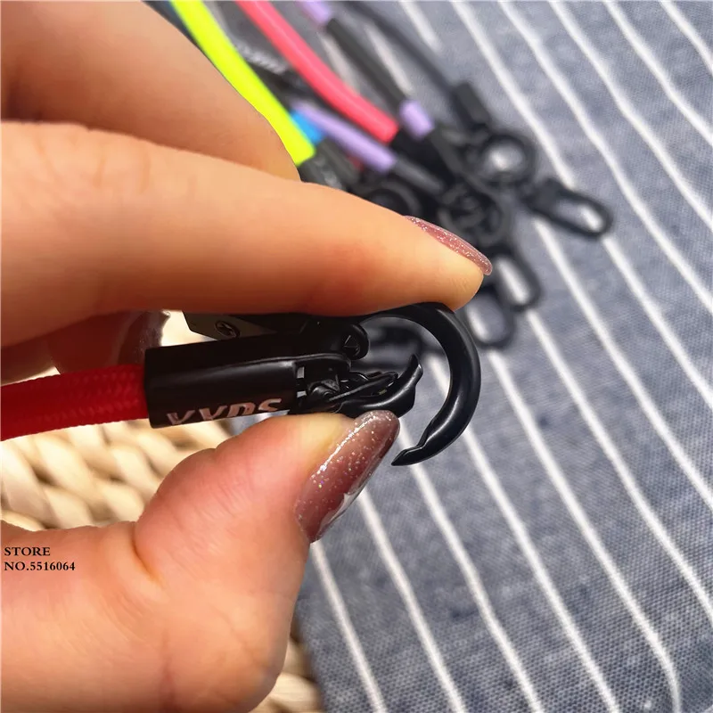 Fluorescent Color Key Chain Metal Clip Buckle Keychains Cell Phone Strap Anti-lost Lanyard Hanging Cord Wrist Strap For Keys