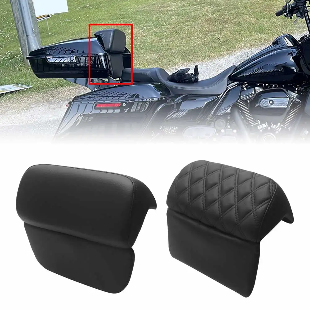 

New Tour Luggage Pack Backrest Pad Fit For Harley Cvo Electra Glide Road Glide Road King Street Glide Tri/Ultra 2014-2026 Black