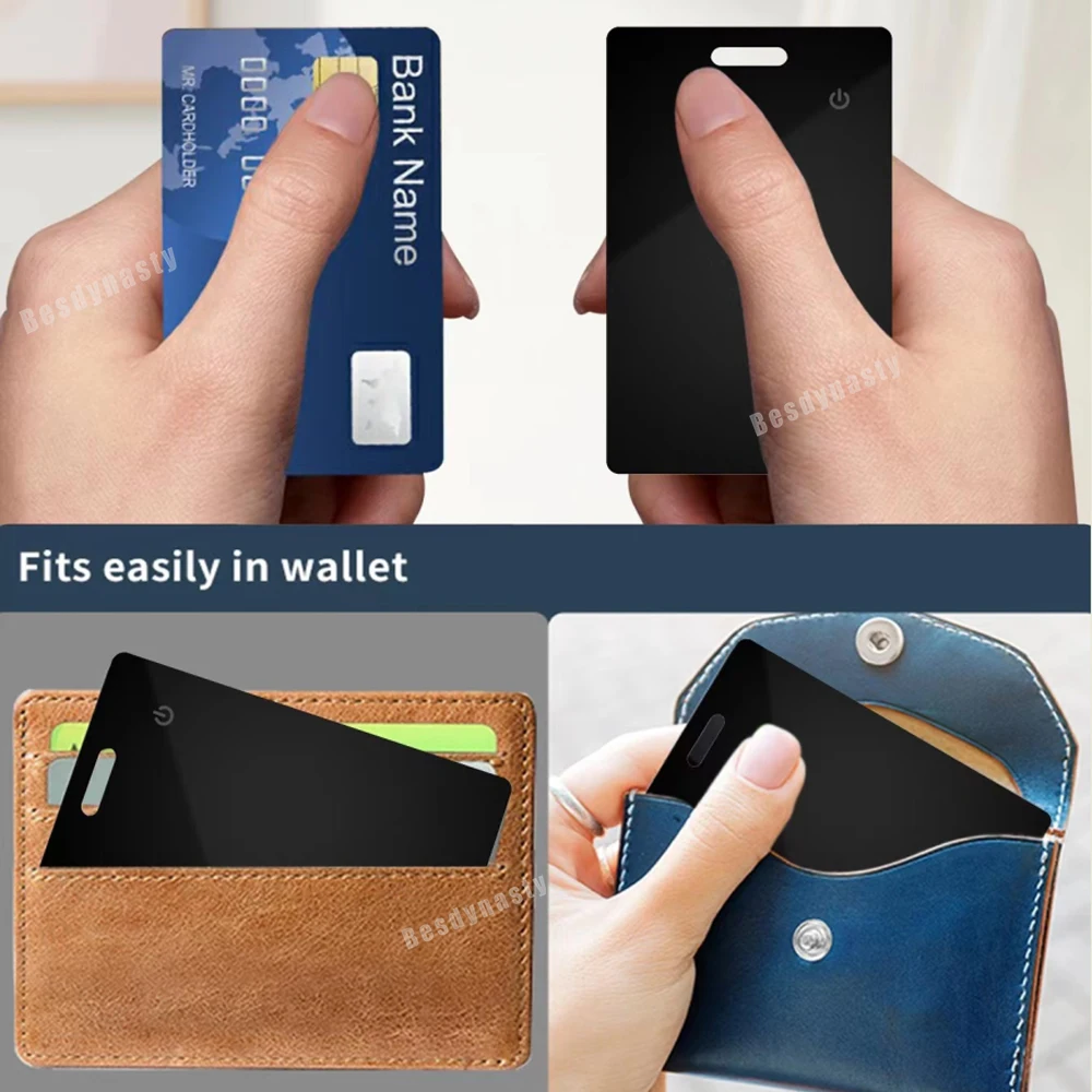 For Apple Find My Smart Air Card MFi Certified GPS Tracker Locator IPX6 Chargeable Ultrathin Smart Tag Wallet Card Finder