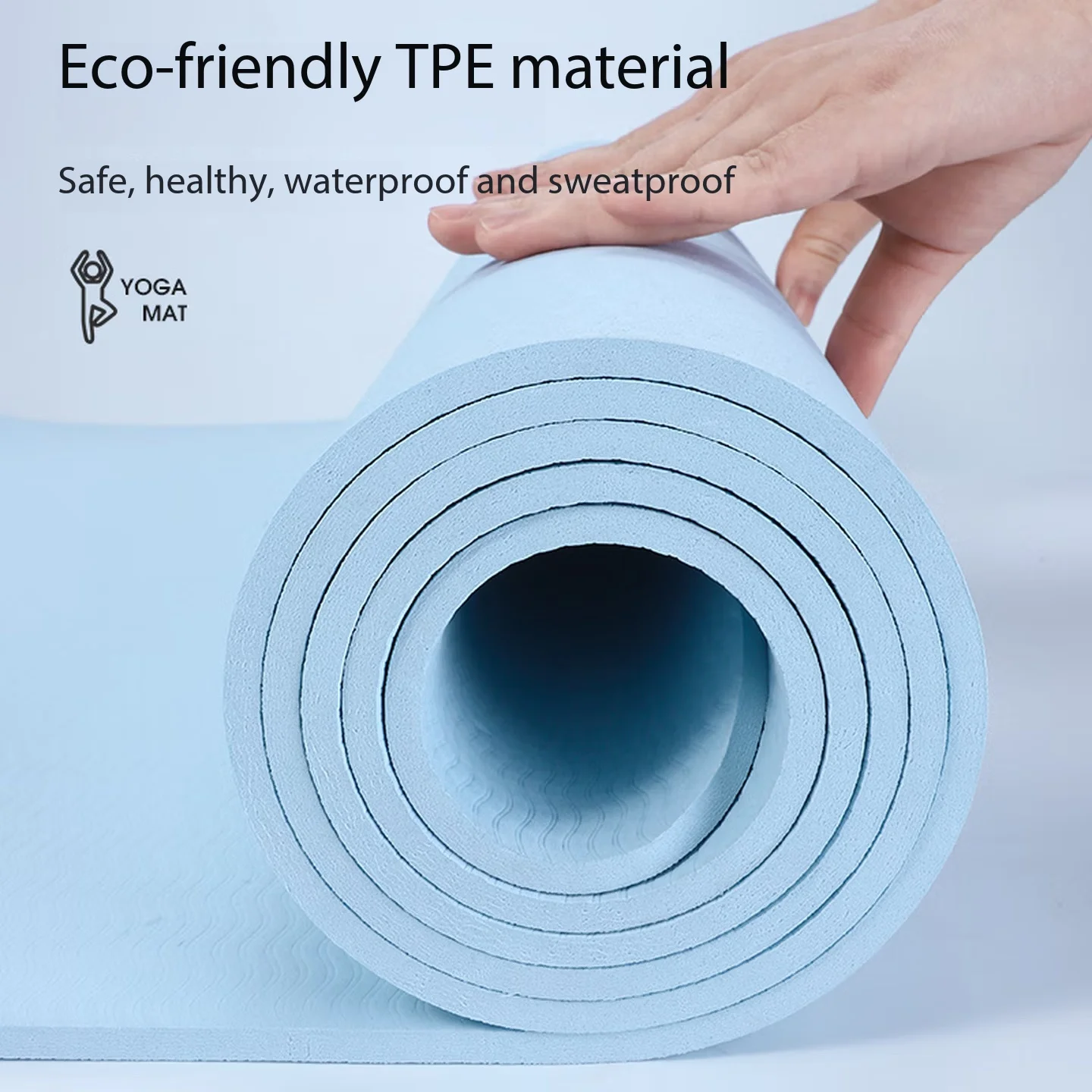 Thickened Non‑Slip Home Exercise Mat, Shock‑Absorbing Noise‑Dampening Floor Protector for Indoor Bicycle Trainer, Yoga