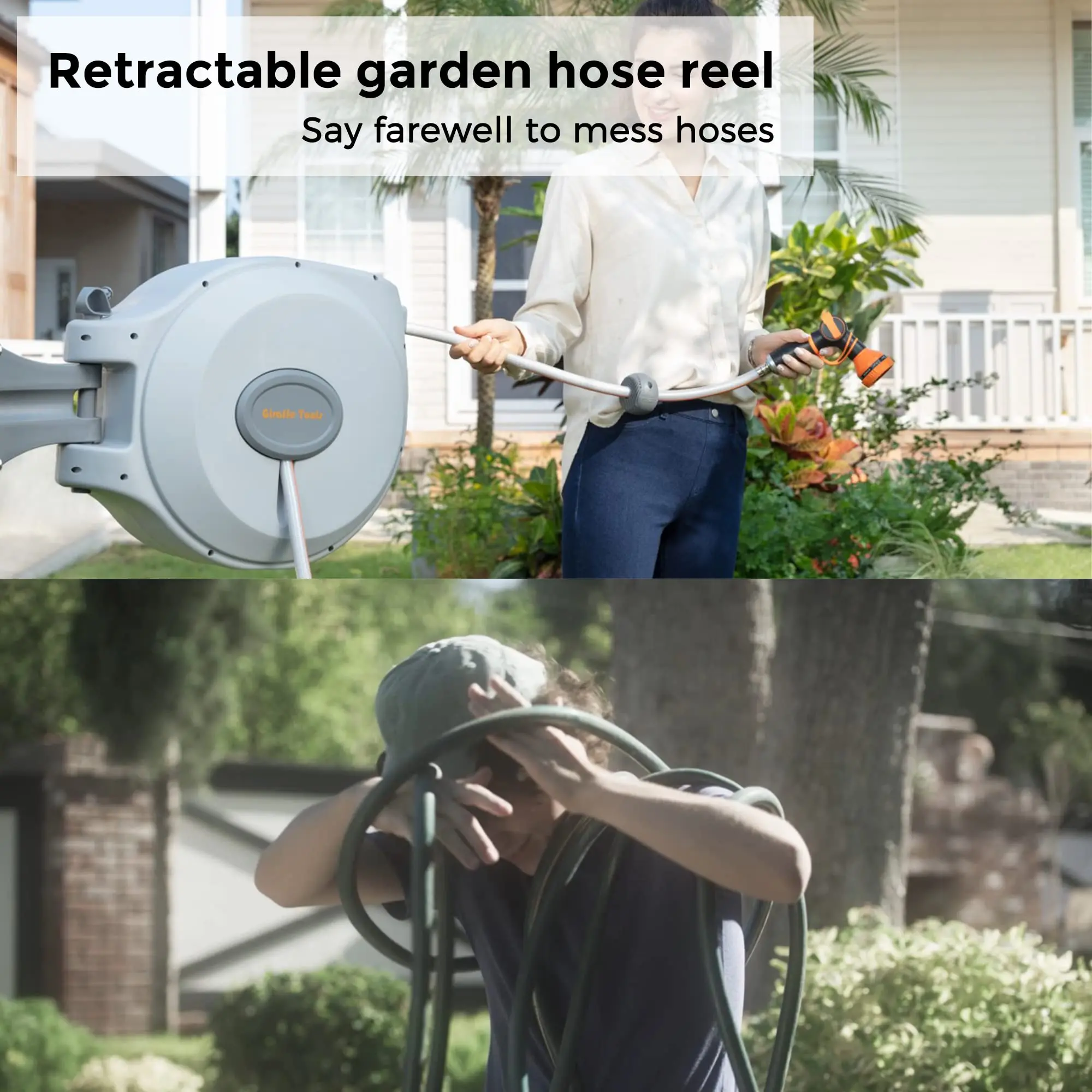 Giraffe Tools CW20 Retractable Garden Hose Reel 5/8