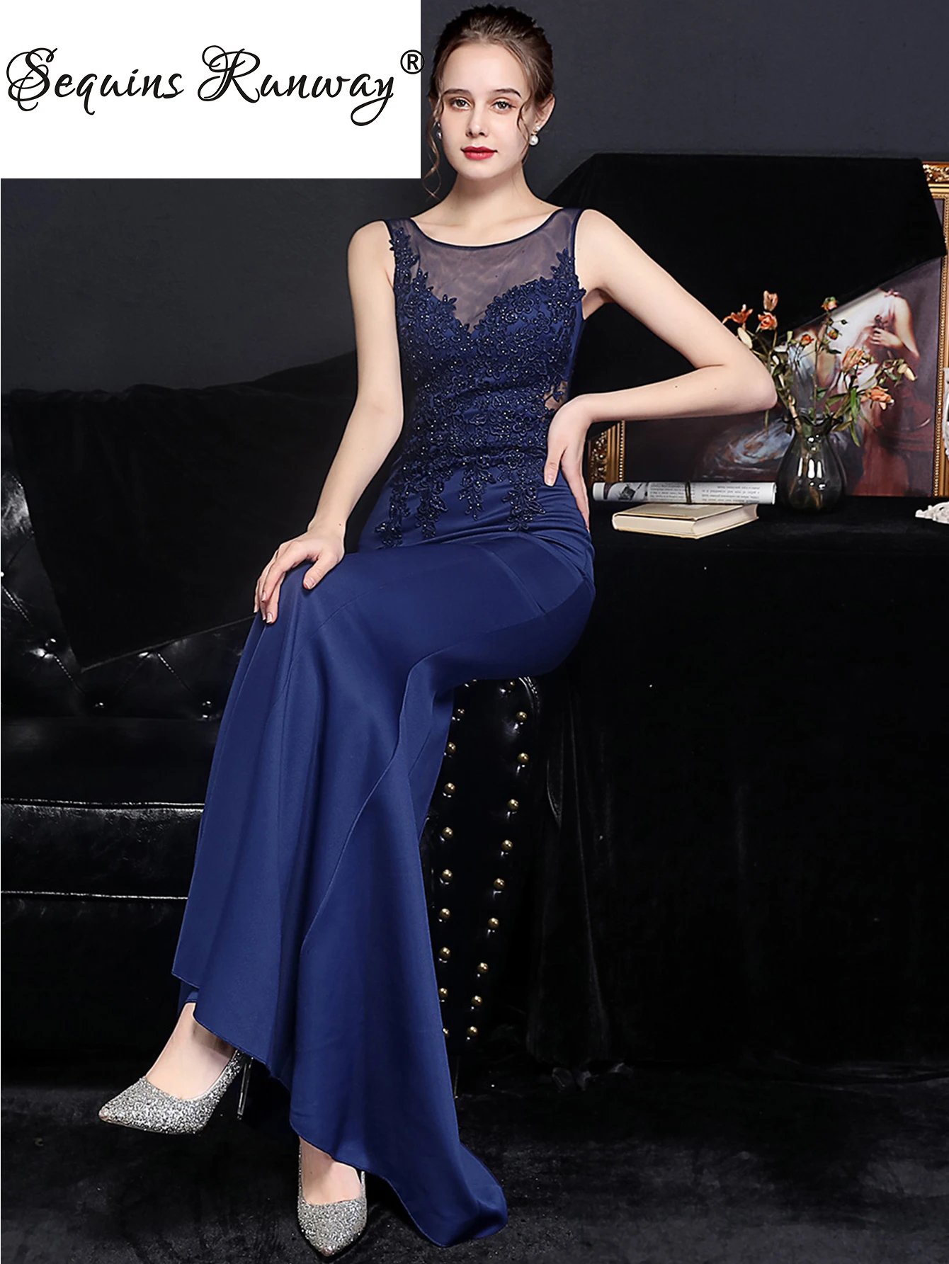 Sexy see through mesh maxi summer dress women elegant wedding prom lace dresses luxury long rhinestone evening dresses vestidos