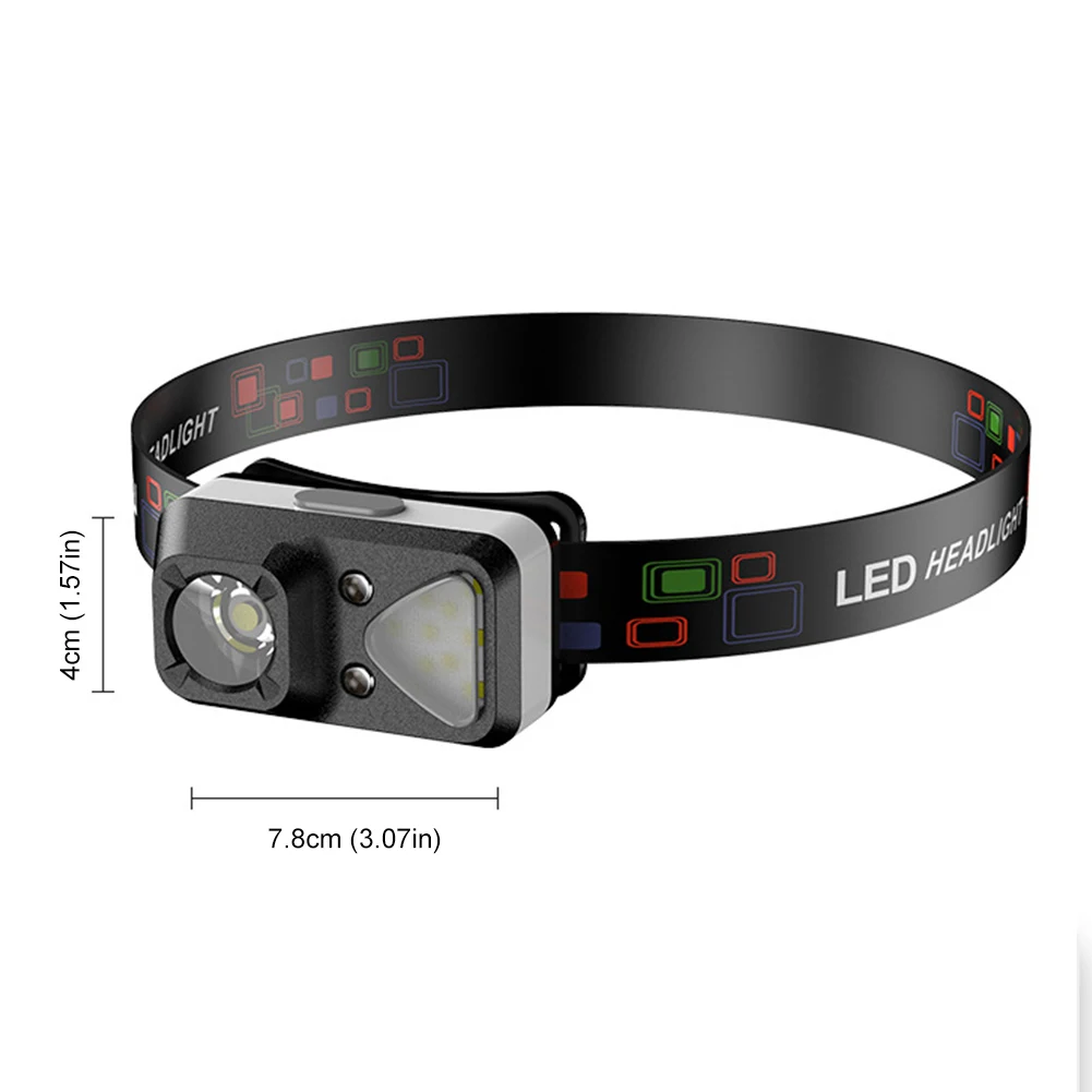 LED COB Induction Headlamp Motion Sensor Powerful Headlight Torch USB Charging Camping Head Light for Outdoor Night Fishing