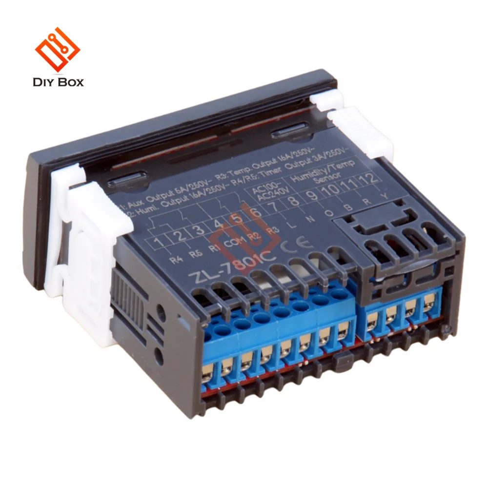 ZL-7801C Dual 16A Output Hatch Controller Temperature And Humidity Controller AC100 -240V 50HZ/60HZ Automatic Multifunctional