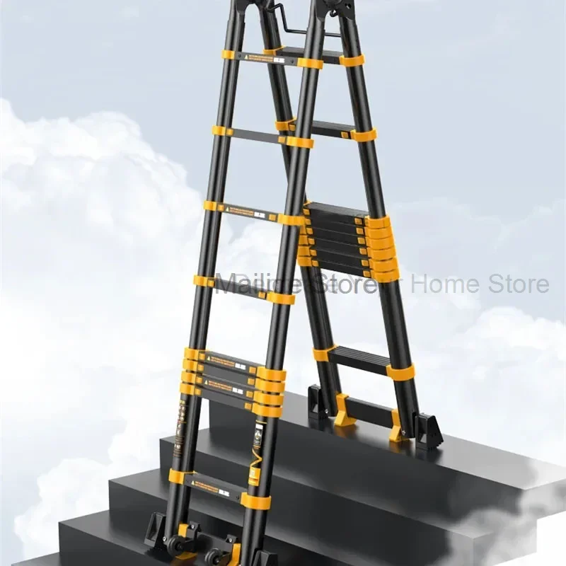 

Modern Aluminum Alloy Telescopic Ladders for Home Furniture Portable Ladder Multifunction Folding Household Straight Ladders