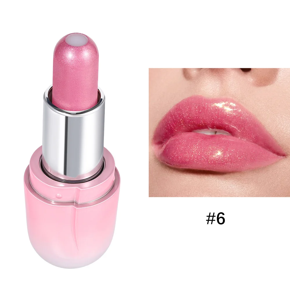 Maquillaje de labios profesional resistente al agua, pigmento brillante de larga duración, lápiz labial de sirena Rosa desnuda, cosmético de maquillaje de lujo