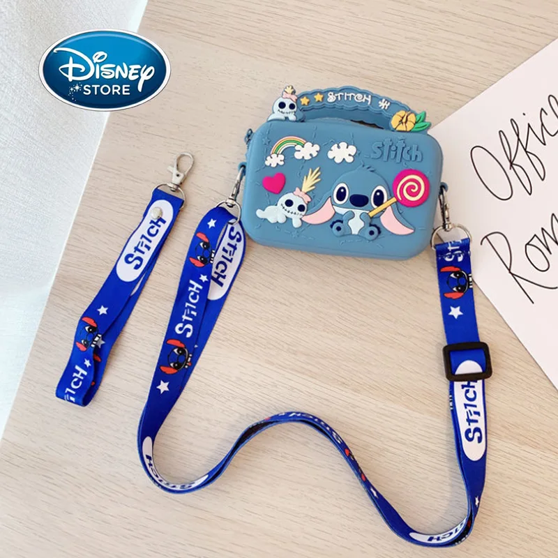 

Disney Stich Mini Silicone Bag Cartoon Anime Figure Shoulder Bag Lilo&Stitch Fashion Kids Girl Coin Purse Gift