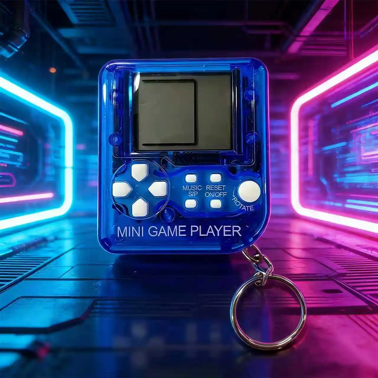 Retro Mini Handheld Game Console Keychain Classic Tetris Electronic Game Machine Portable Educational Toy For Kids Gift - view 5
