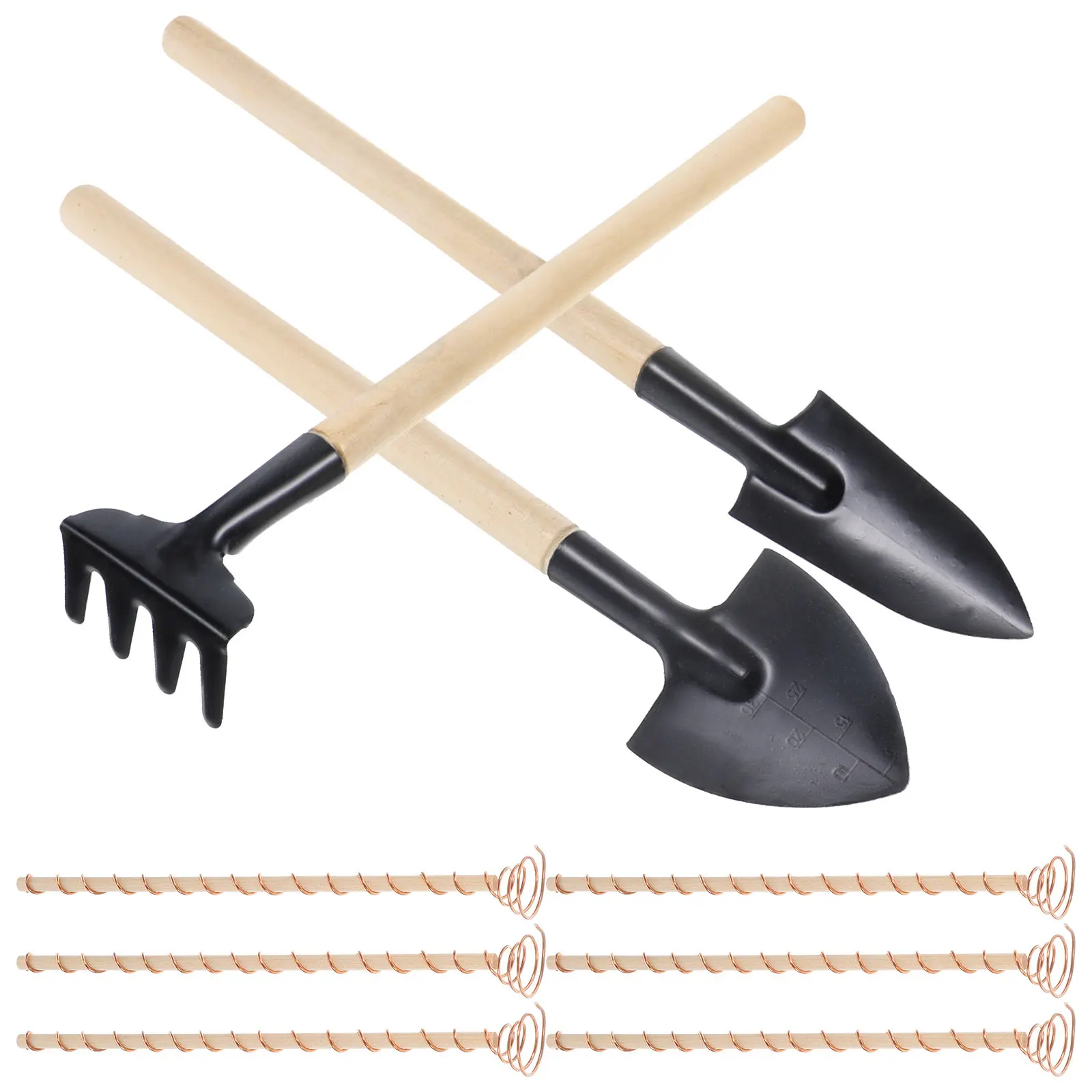 1Set Copper Wire Gardening Antenna Set for Electroculture Plants Pure Solid Bare Copper Coils for Root Growth Indoor Outdoor Use