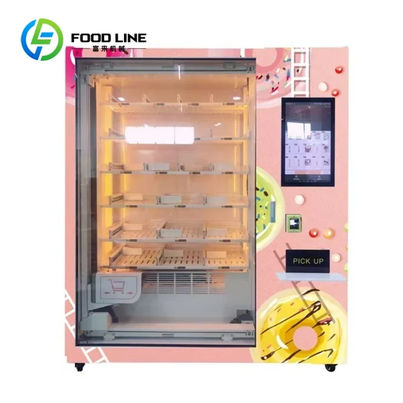 Customized Vending Machine Supplier Bill Coin Card Reader Automatic Egg Salad Fruit Vending Machine with Lifting System