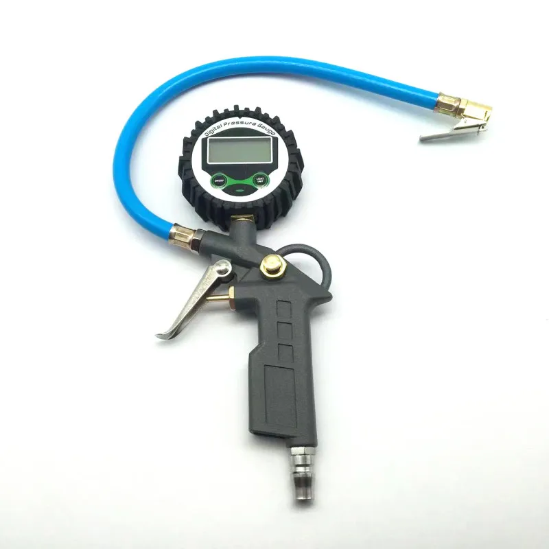 new digital High precision tire pressure gauge with inflatable head car tire pressure monitor count obviously add air pump gun