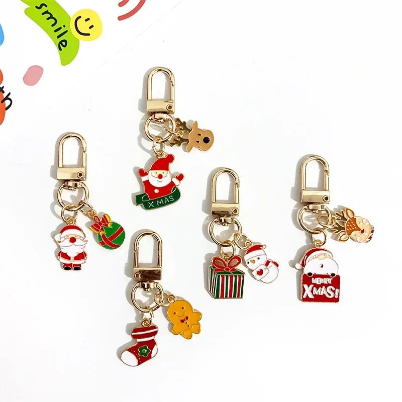 Key Chain Bag Decoration Pendant Creative Gift Wholesale Jewelry 2025 Women Cartoon Christmas Santa Pendant Ornaments Titan