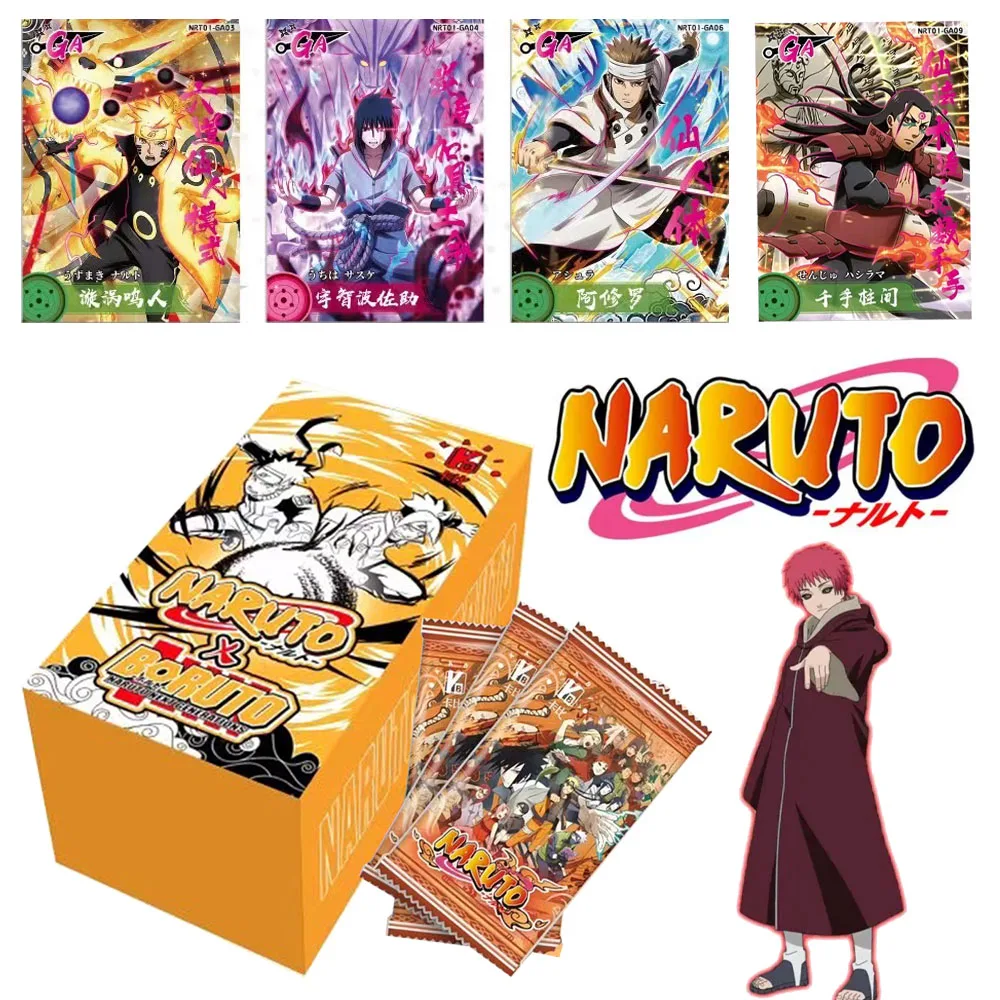 New KAYOU Original Naruto Cards Uzumaki Sasuke Ninja Game Collection Rare Cards Box Flash Cards Toys For Children\'s Toy Gifts