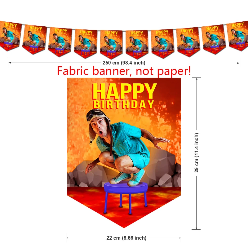 Danny Go Birthday Party Decorations Learning Theme Supplys Banner Cups Plates Floor Is Lava