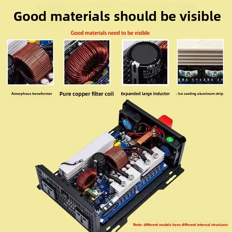 Pure sine wave inverter, vehicle high power booster