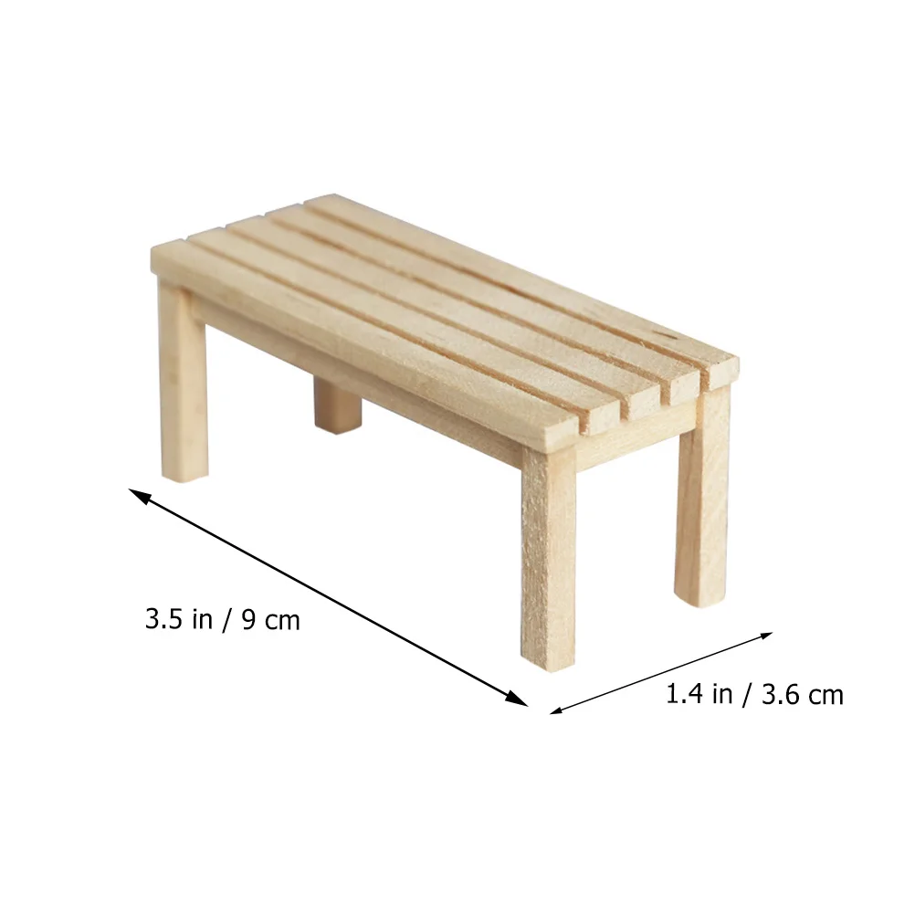 Hausbank Modell Mini Möbel Puppen handgefertigter Miniaturstuhl manuell aus Holz