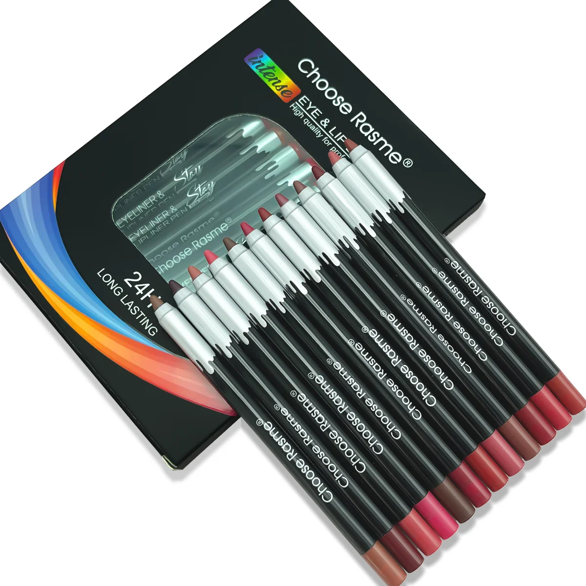 12-kleuren waterdichte matte lipliner rode contourverf lippenstift langdurige hydraterende lipmake-up