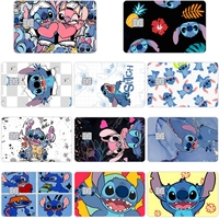 Cartoon Stitch Diy Cute Credit Card Skin Stickers Anime Kawaii No Fade VISA Debit Bank Card Bus Metro Access Card Film Tape Toys