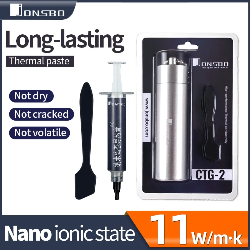 

JONSBO CTG-2 High Performance Nano Ionic Thermal Paste for All Processors CPU GPU PC PS5 XBOX Non-Conductive 4g