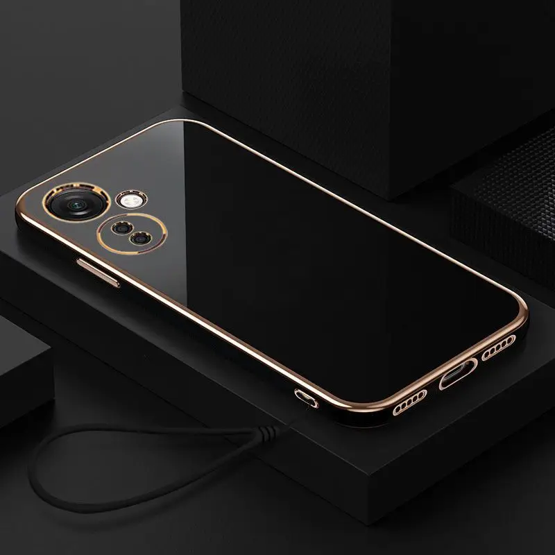 For Oppo Reno11 F Case OPPO Reno11F Phone Case oppo Reno 11F Case oppo CPH2603 Luxury Square Plating Shockproof Back Cover