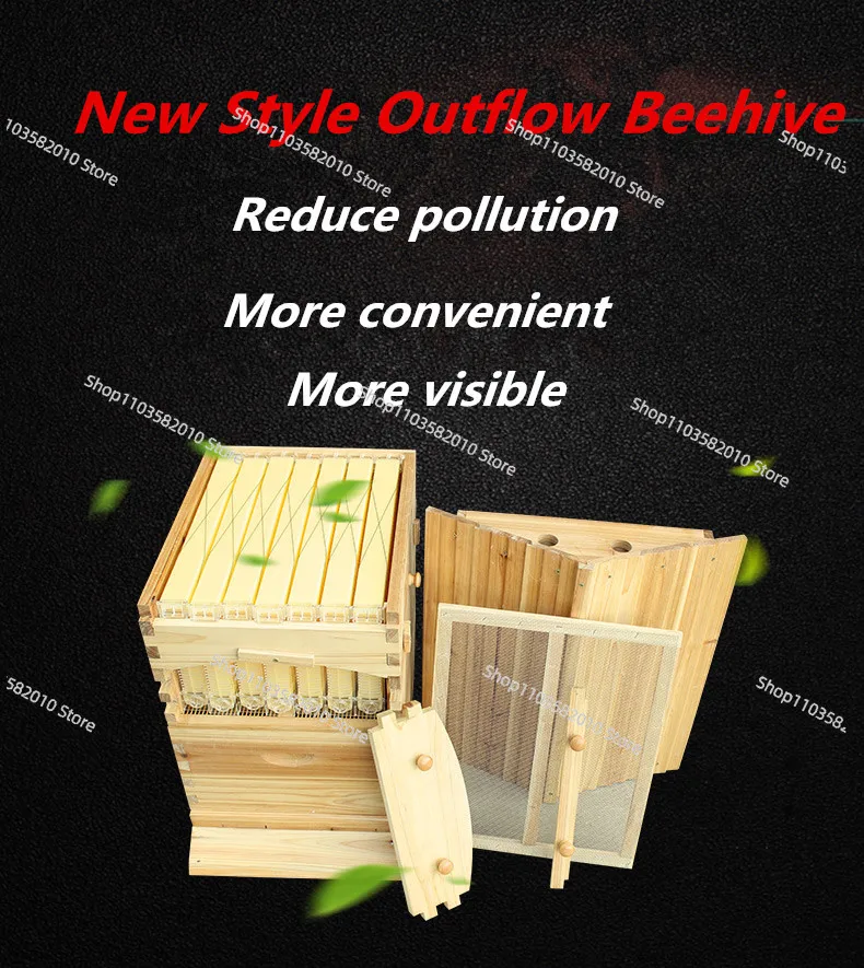 Automatic Beehive With 7 Pieces Frames Plastic Honey Outflow Beehive For Beekeeping Equipment