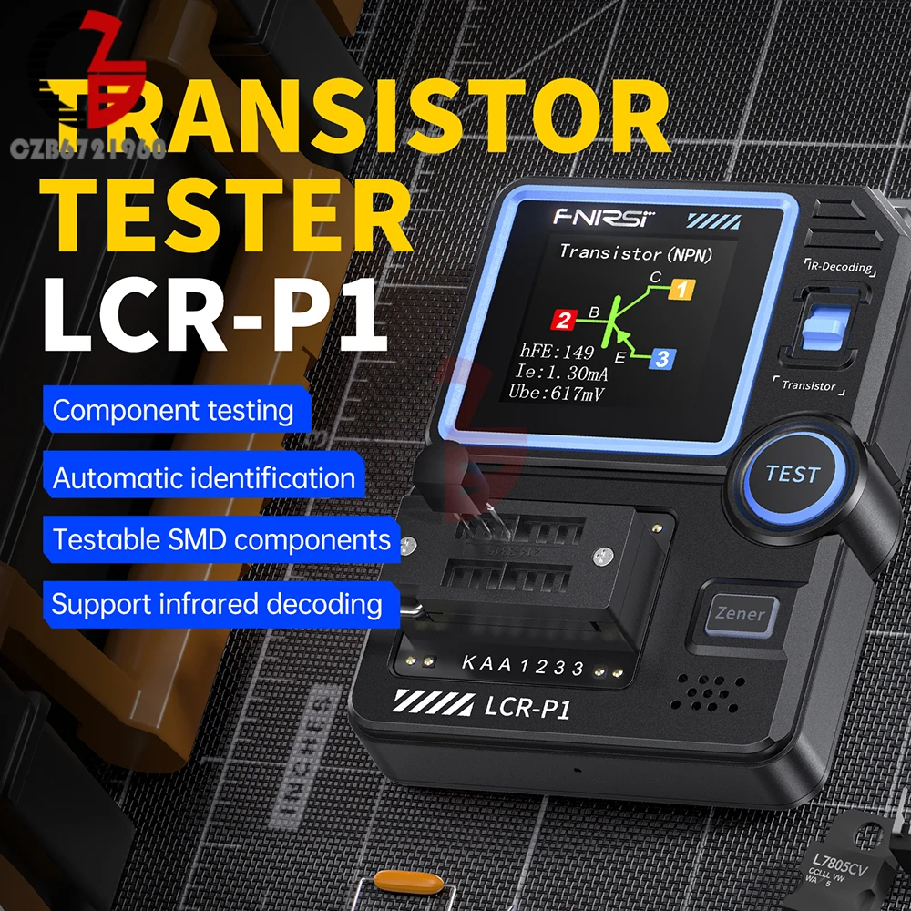 LCR-P1 Transistor Tester Diode Triode Capacimeter Resistance LCR ESR Meter MOSFET NPN PNP SMD Multifunction Tester