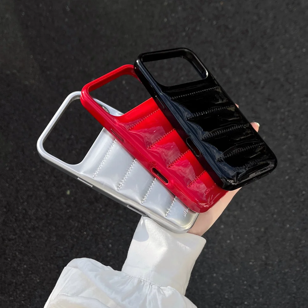 الكورية لطيف جلدية أسفل السترات الصابون جراب هاتف آيفون 17 16 15 14 برو ماكس بلون للصدمات واقية لينة غطاء