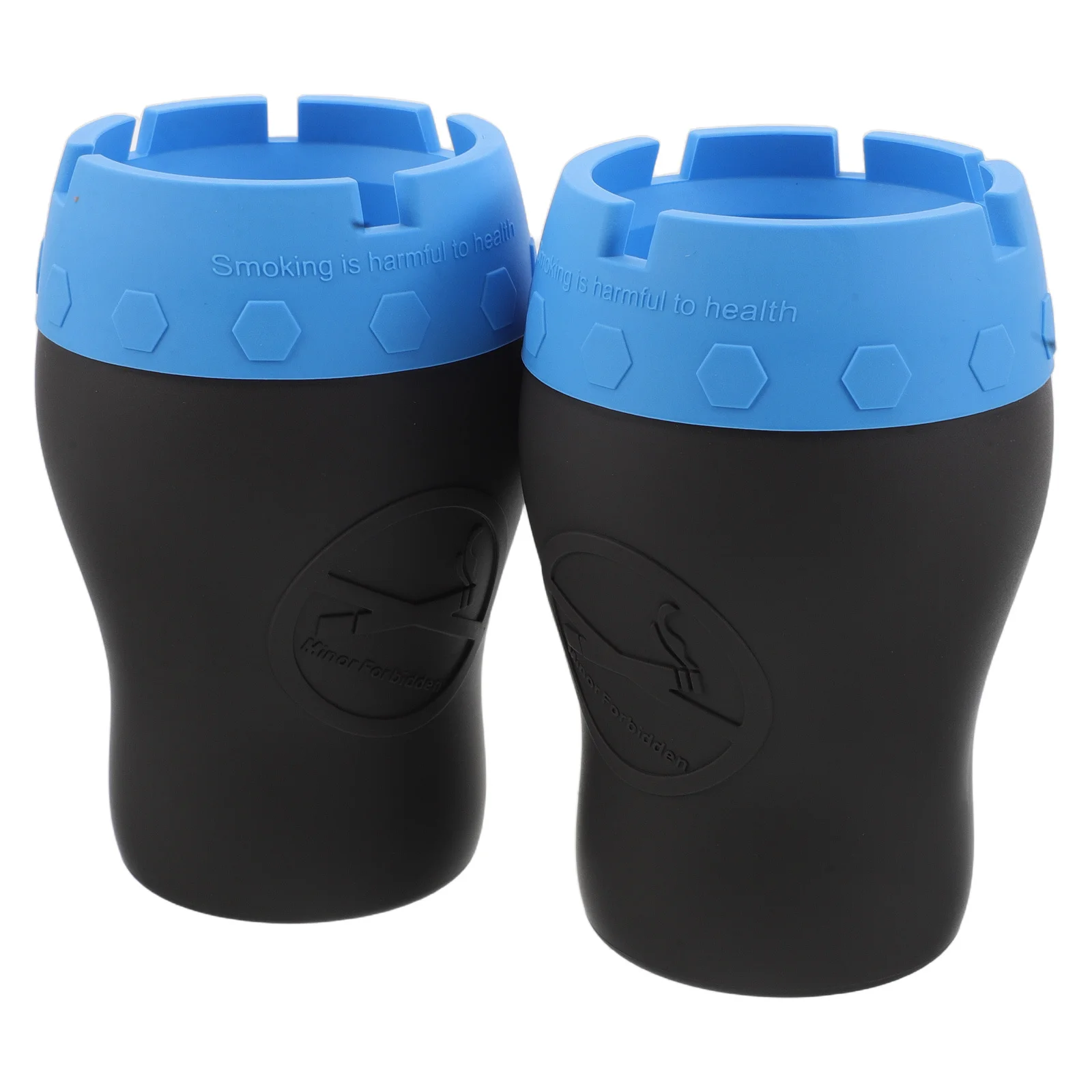 

2pcs Silicone Ashtray Drop Proof Windproof With Lid For Car Cigarette Holder Portable Outdoor Indoor Use Auto Ash Tray Smokeless