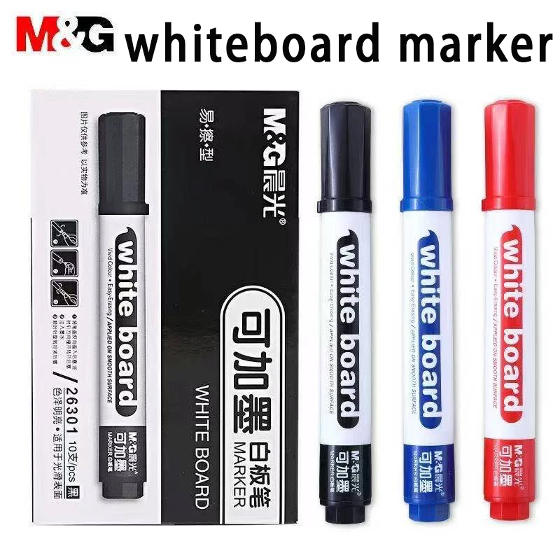 M&G Large Capacity Erasable Whiteboard Marker,  Available in Three-color Whiteboard Marker, Teacher and Office Use