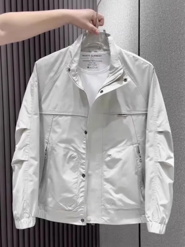 

Модная рабочая одежда Jaet, мужская приталенная одежда с воротником-стойкой, уличная молния, молодежная верхняя одежда, повседневная одежда, весна-осень